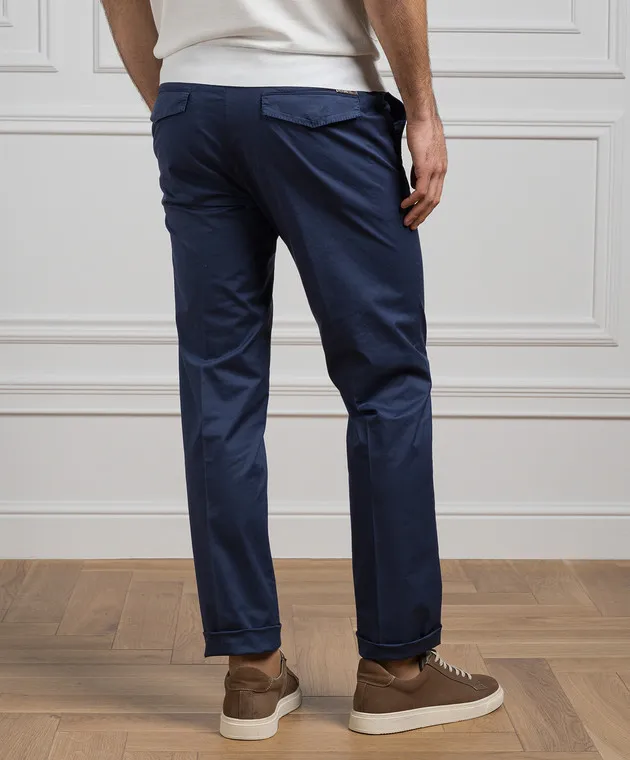 Stefano Ricci Blue pants with metallic logo