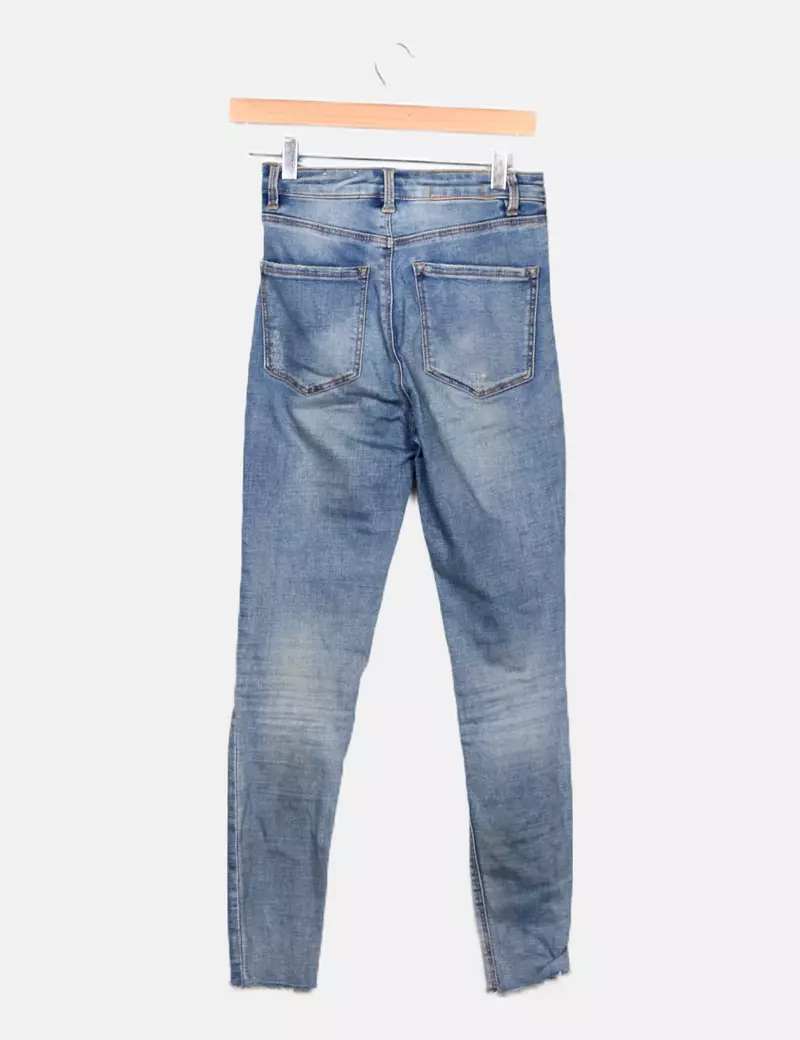 Stradivarius Pantalón azul denim