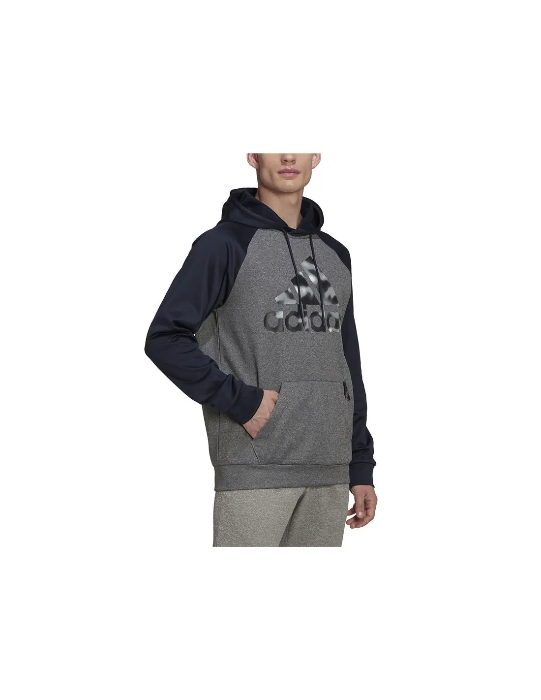 Sudadera adidas Aeroready Game and Go Camo Hombre Gris