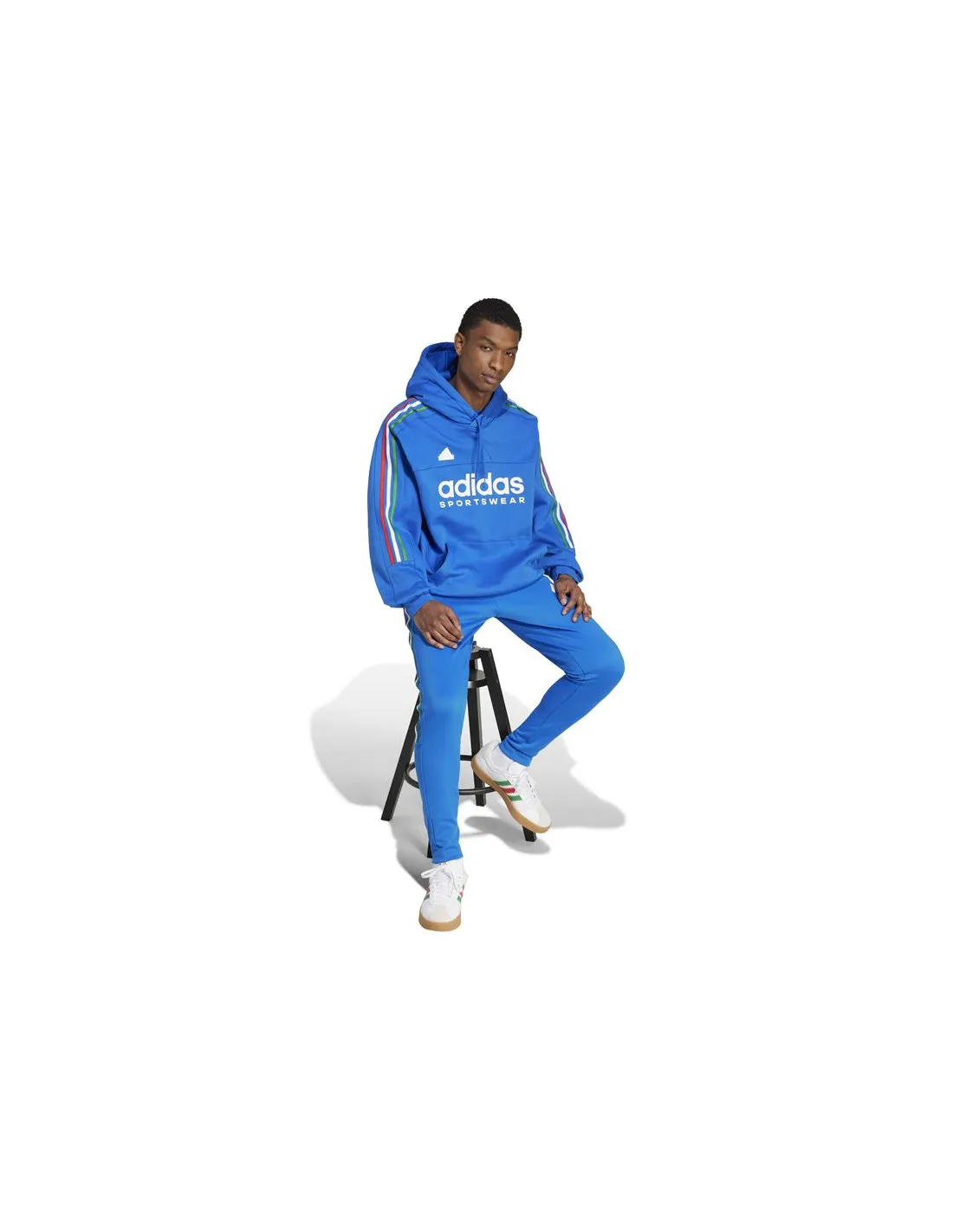 Sudadera adidas House Of Tiro Nations Pack Hombre Azul/Verde