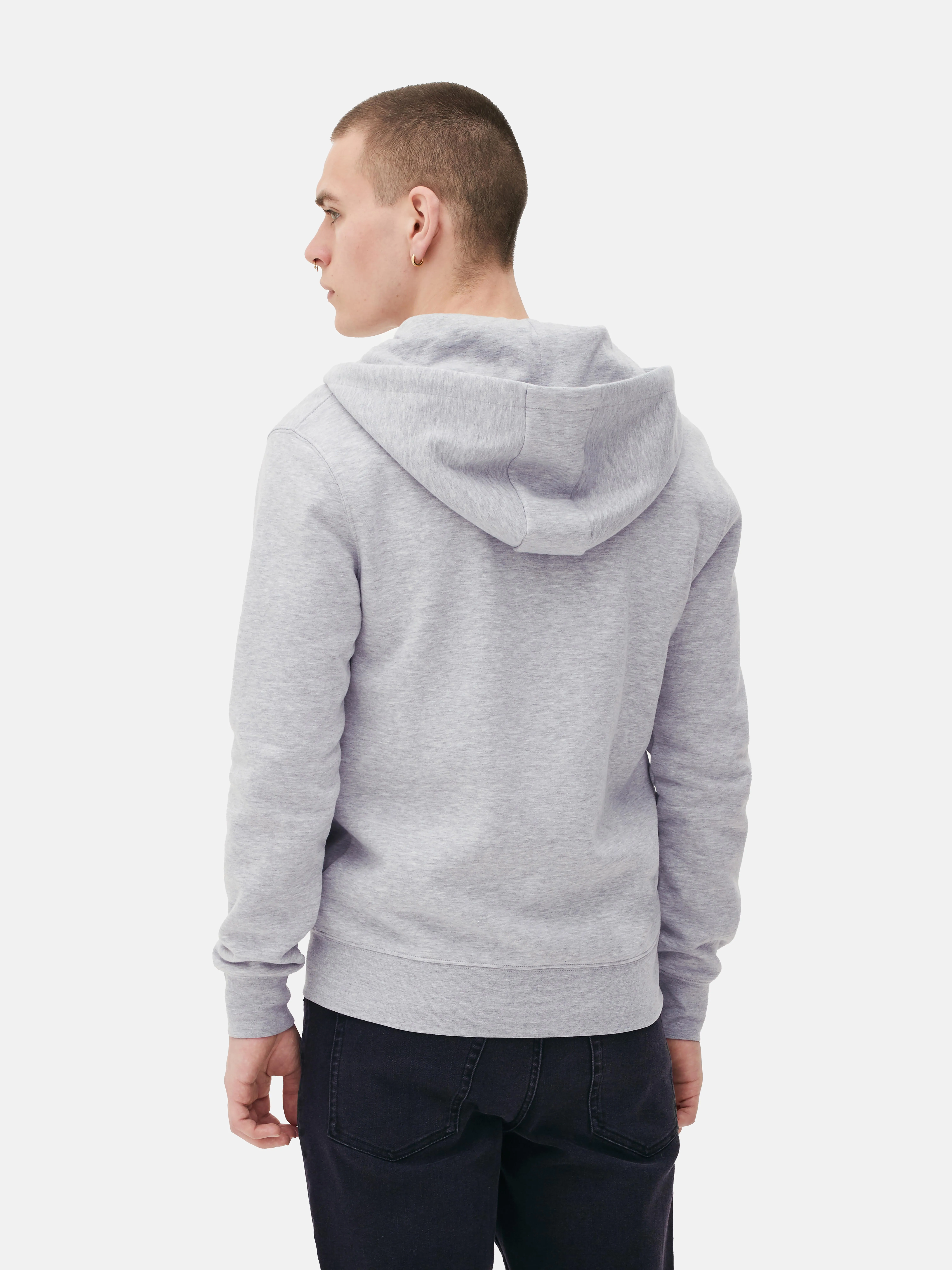 Sudadera básica con capucha y cremallera