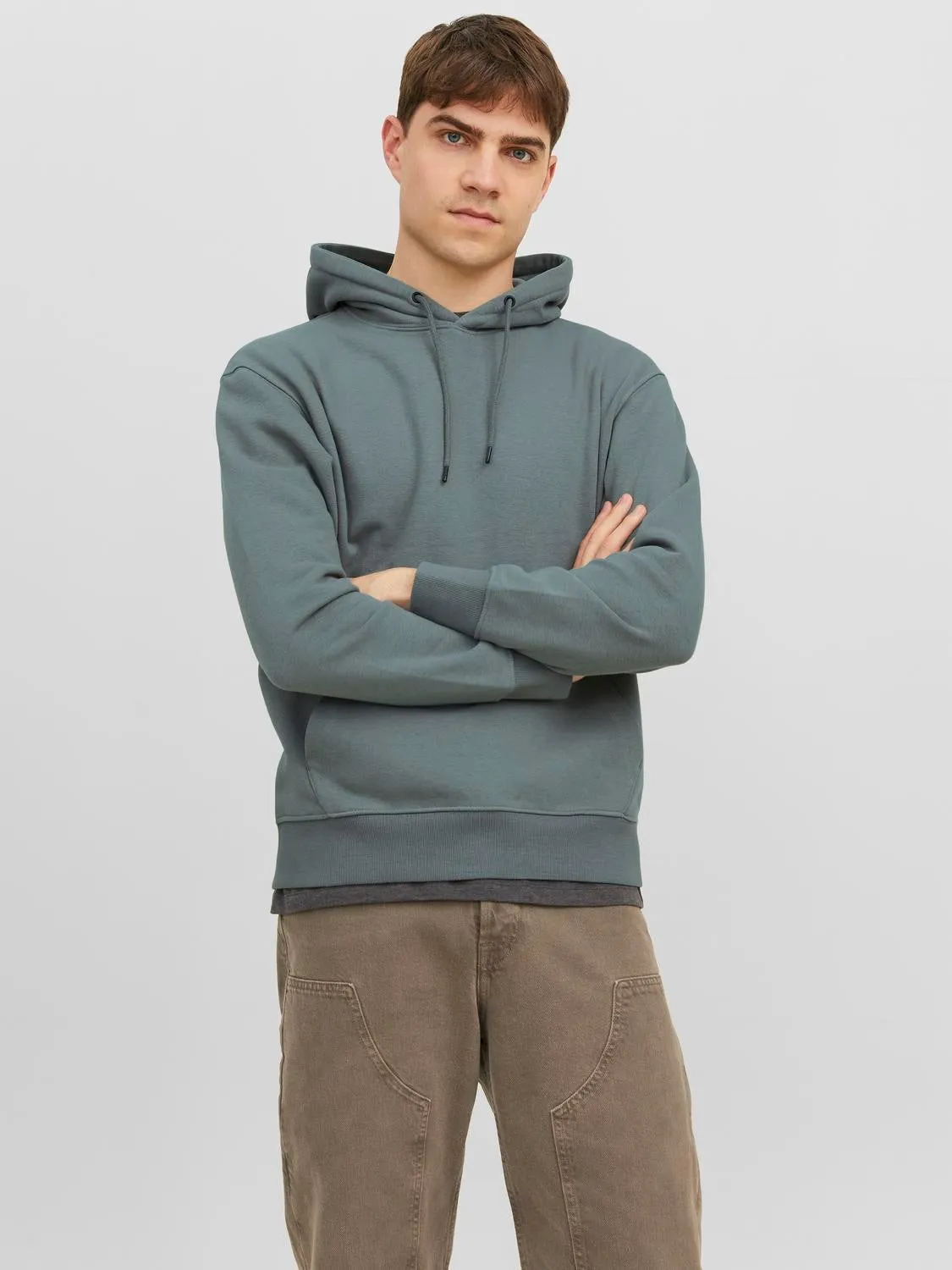 Sudadera con capucha Liso | Verde intermedio | Jack & Jones®