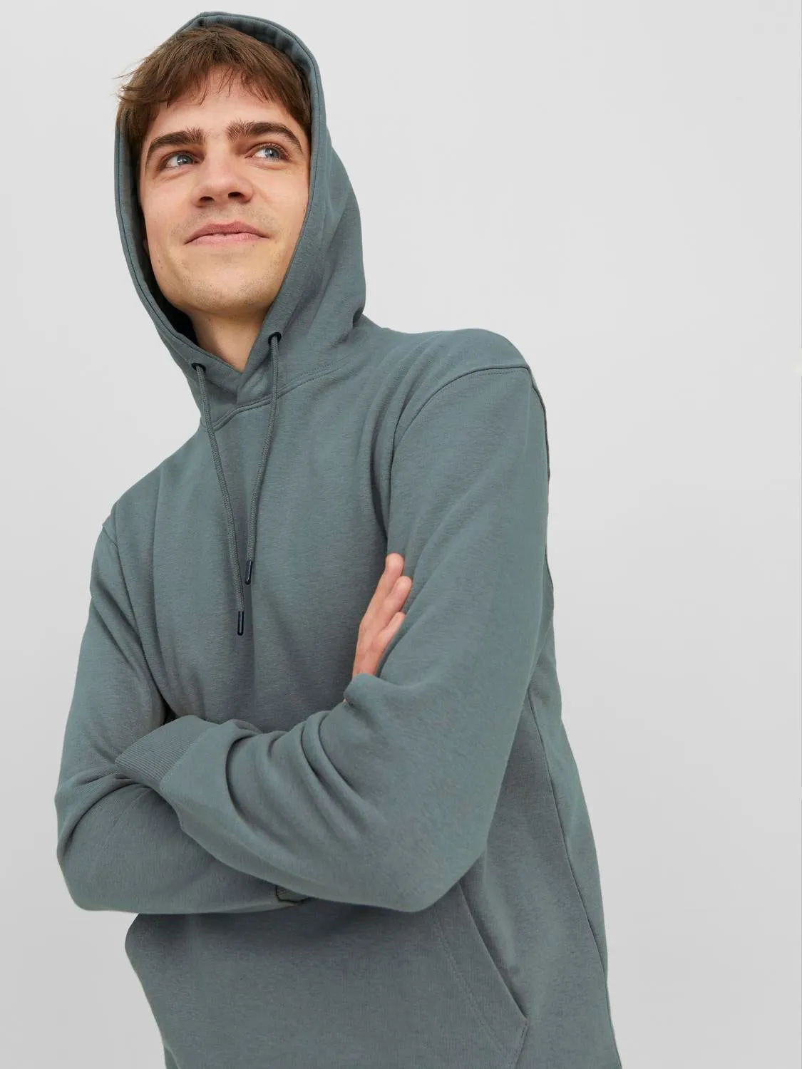 Sudadera con capucha Liso | Verde intermedio | Jack & Jones®