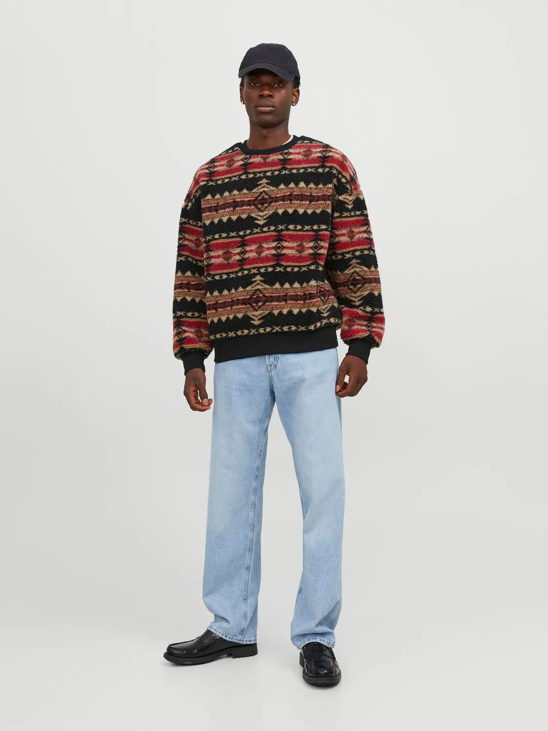 Sudadera de polar All Over Print | Negro | Jack & Jones®