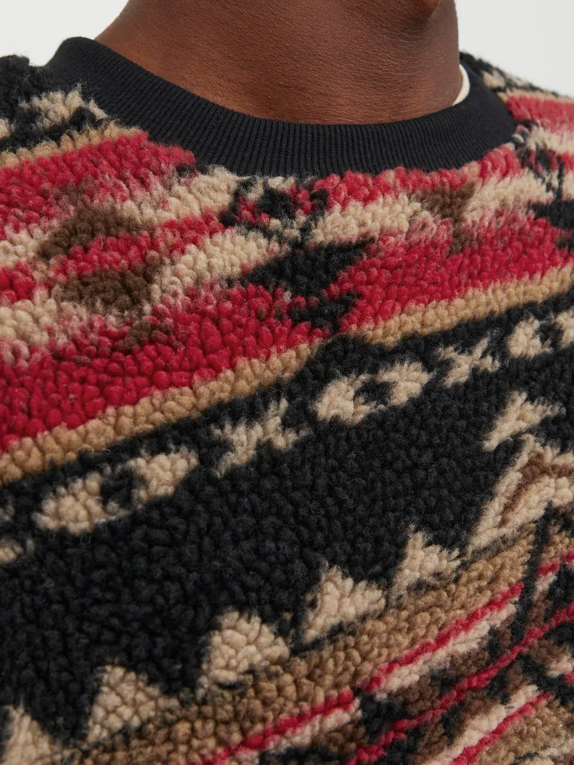 Sudadera de polar All Over Print | Negro | Jack & Jones®