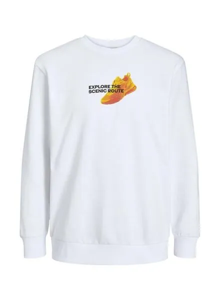 Sudadera Jack and Jones Coedition Blanco Para Hombre