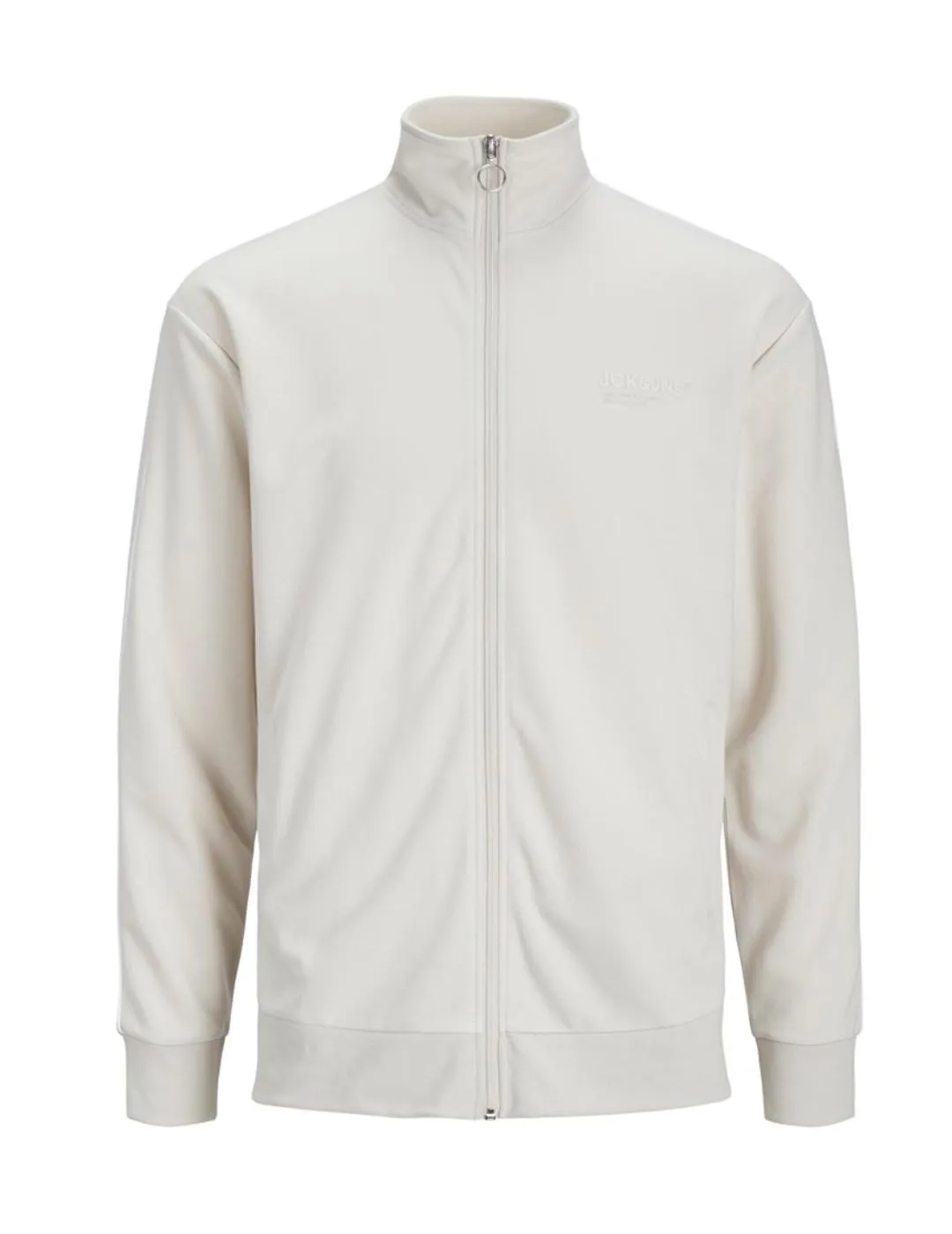 Sudadera Jack&Jones Panel beige con cremallera para hombre