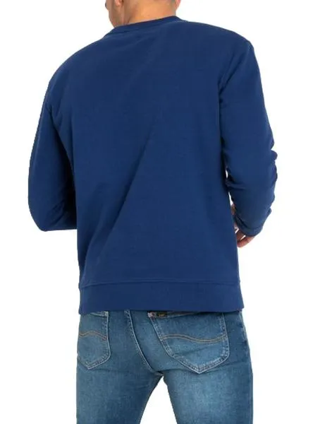 sudadera lee logo azul hombre