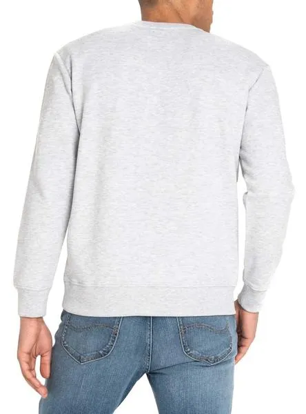 sudadera lee logo gris hombre