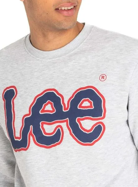sudadera lee logo gris hombre