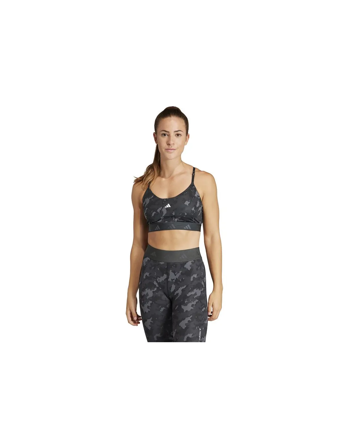 Sujetador deportivo de Fitness adidas Aeroready Ls Tf Aop Mujer