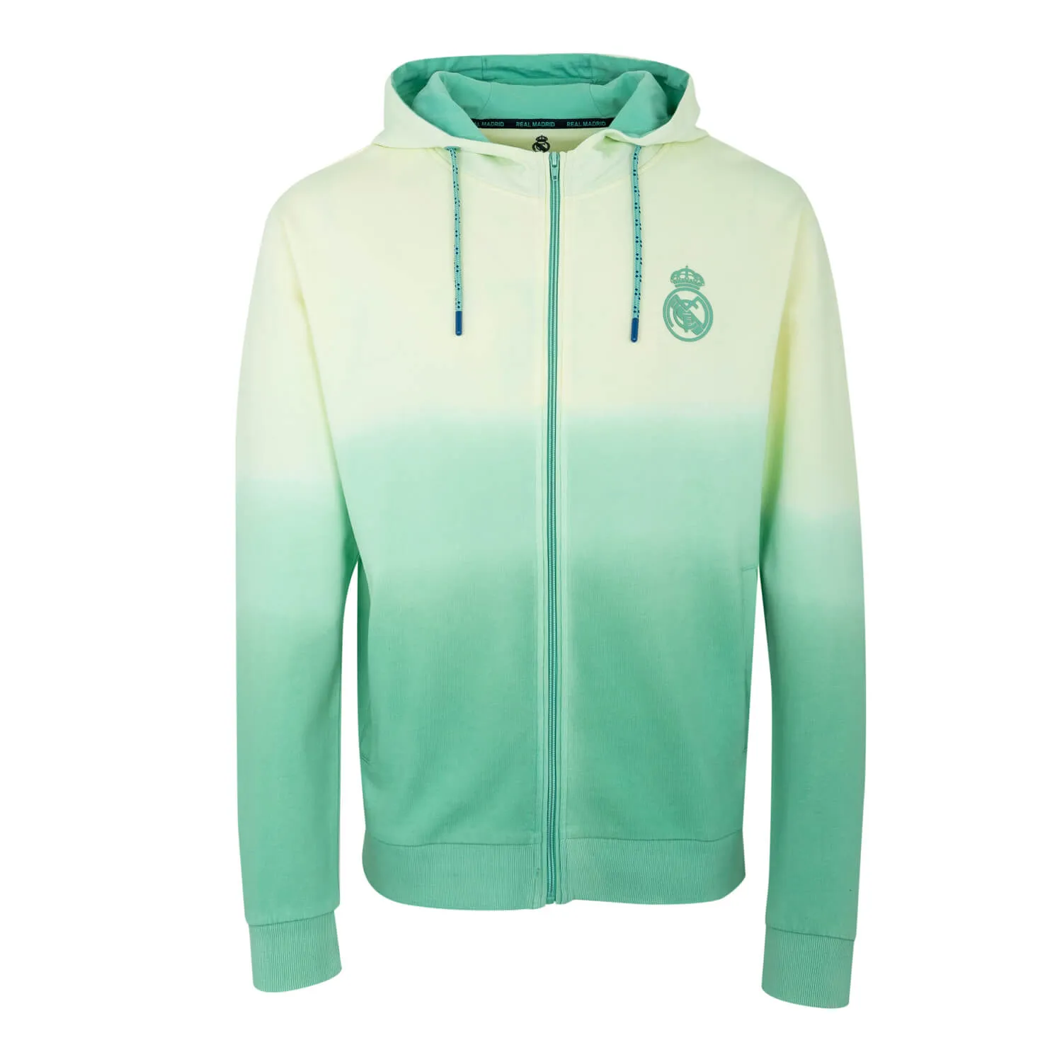 Sunset Festival Mens Dip Dye Zip Hoodie White