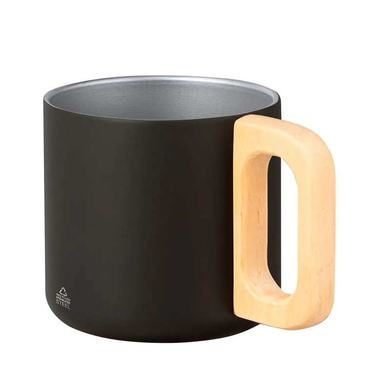 Taza de acero inox. corporativa 400 ml. Garfun