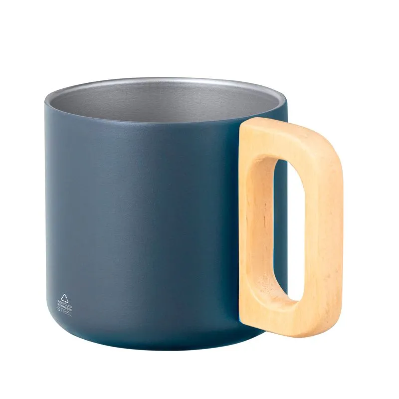 Taza de acero inox. corporativa 400 ml. Garfun