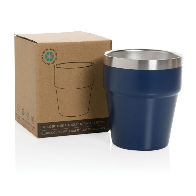 Taza de café promocional doble pared 300 ml. Clark
