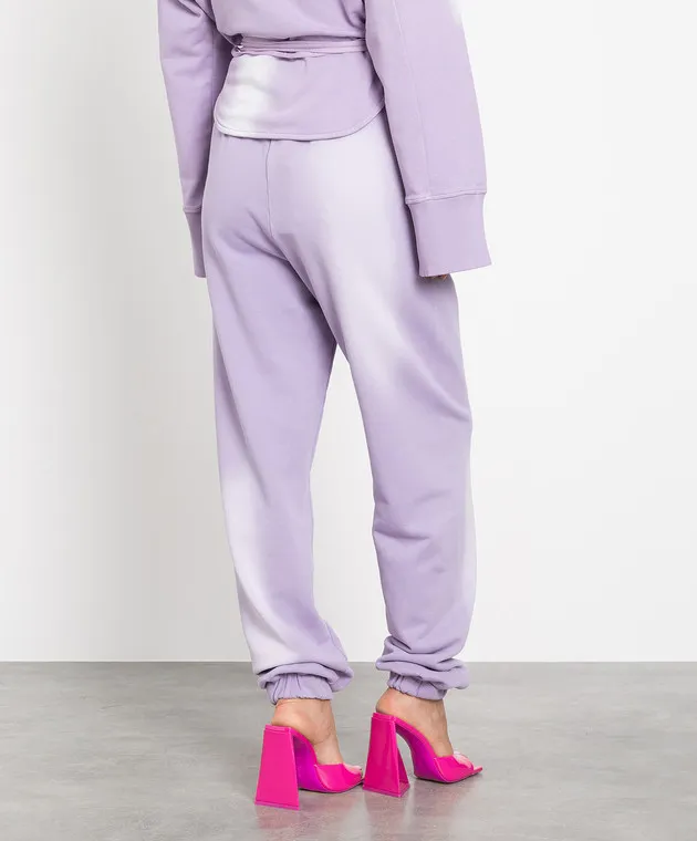 The Attico Peggy purple distressed joggers