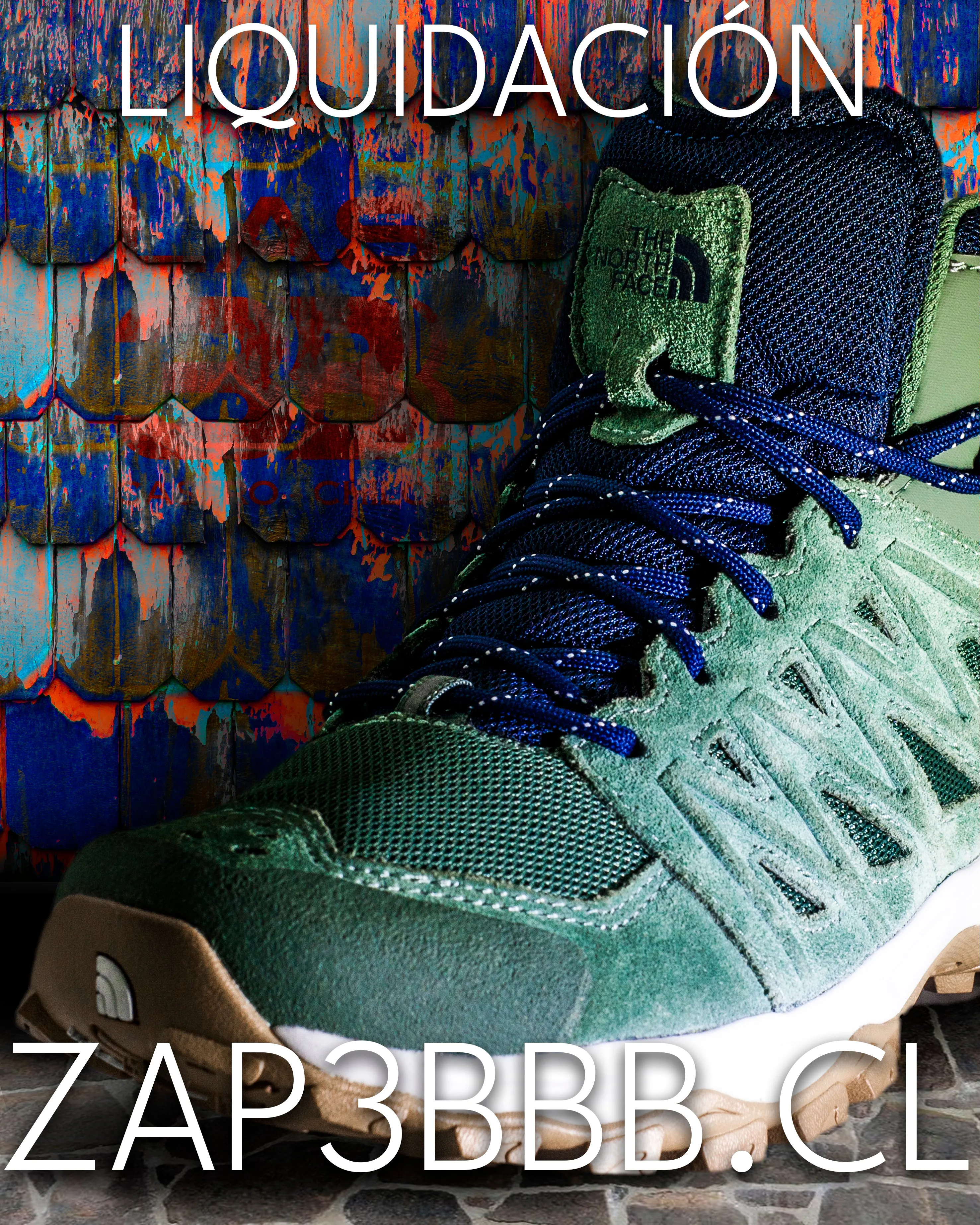 The North Face Truckee Mid Green Blue Botín Hombre Outdoor