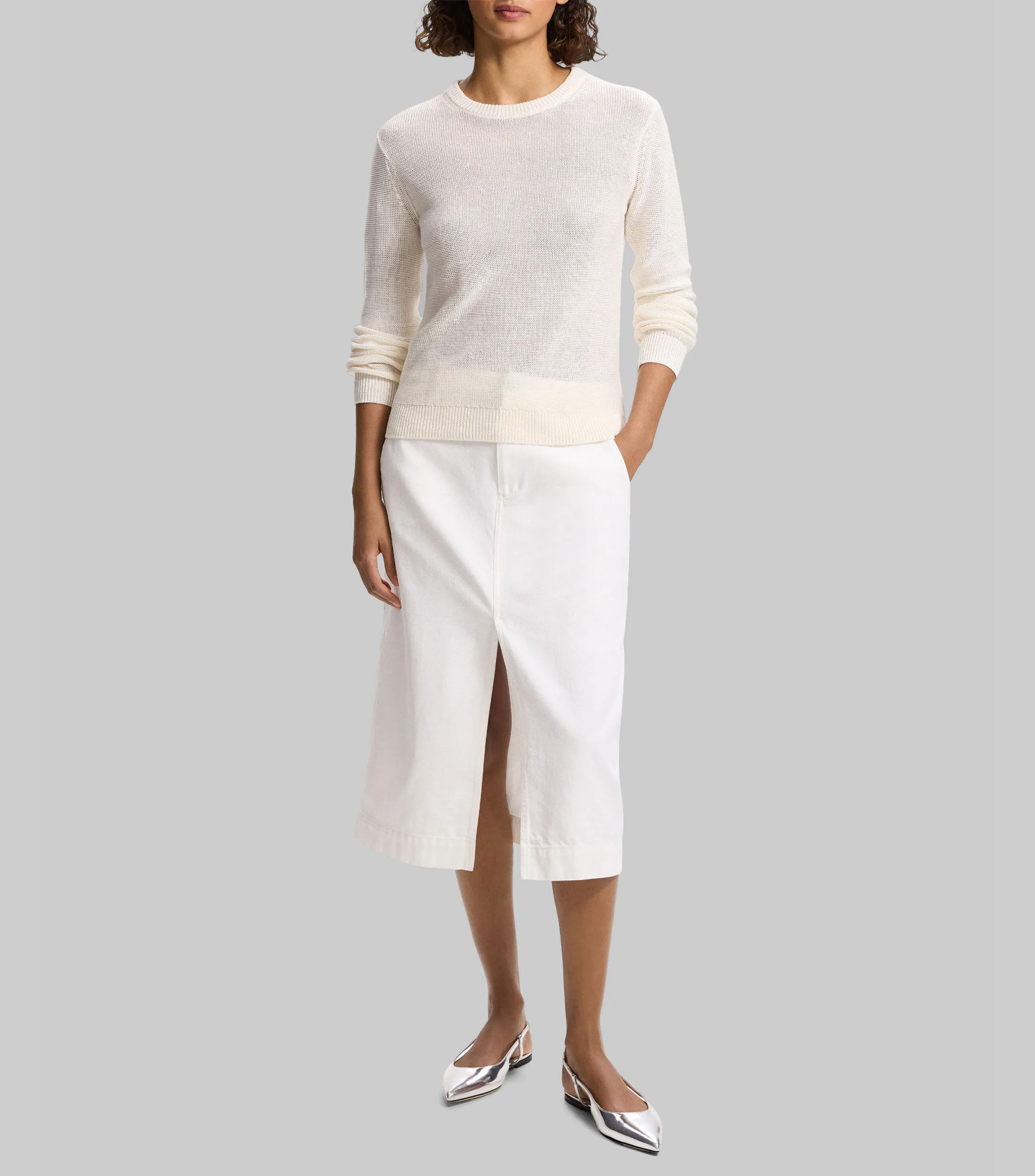 Theory Suéter cuello redondo Mujer