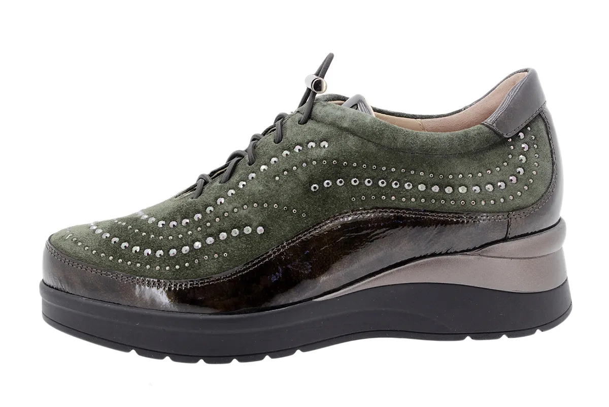 Tie shoe Taupe Patent