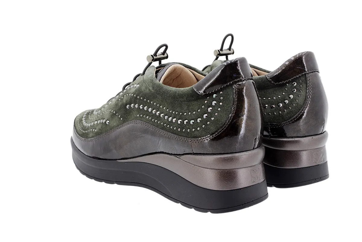 Tie shoe Taupe Patent