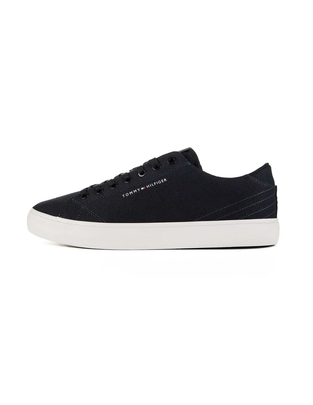 TOMMY HILFIGER  ZAPATILLAS AZUL OSCURO TH HI VULC LOW CANVAS FM0FM04882 HOMBRE