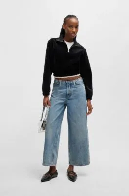 Top sin mangas slim fit con estructura de canalé irregular