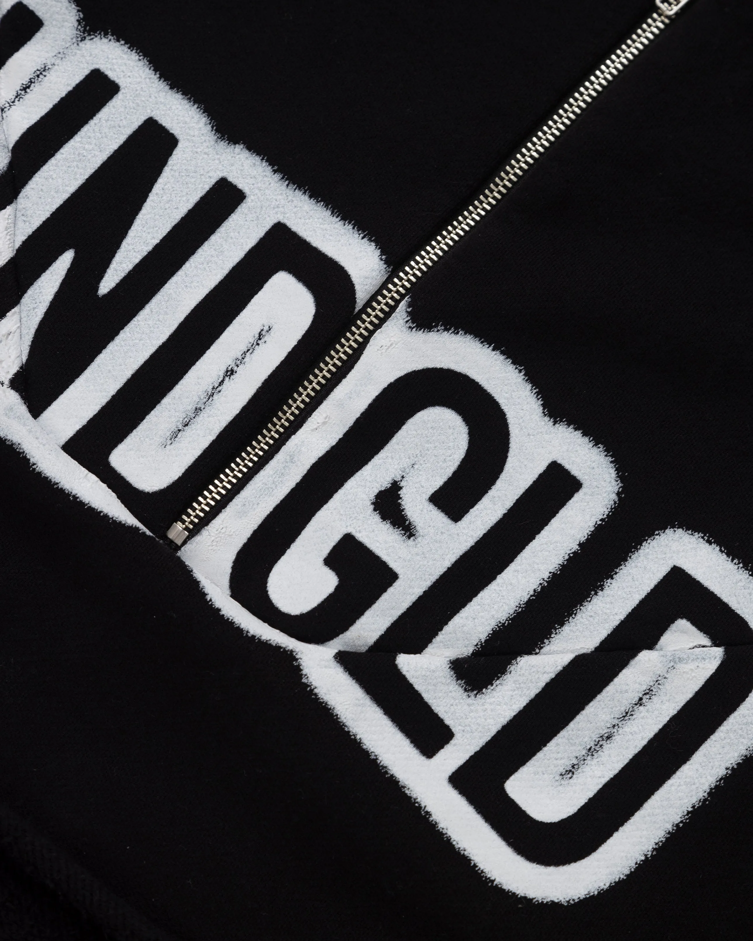 Transfiguration UNDGLD Cropped Zip Up Crewneck Black