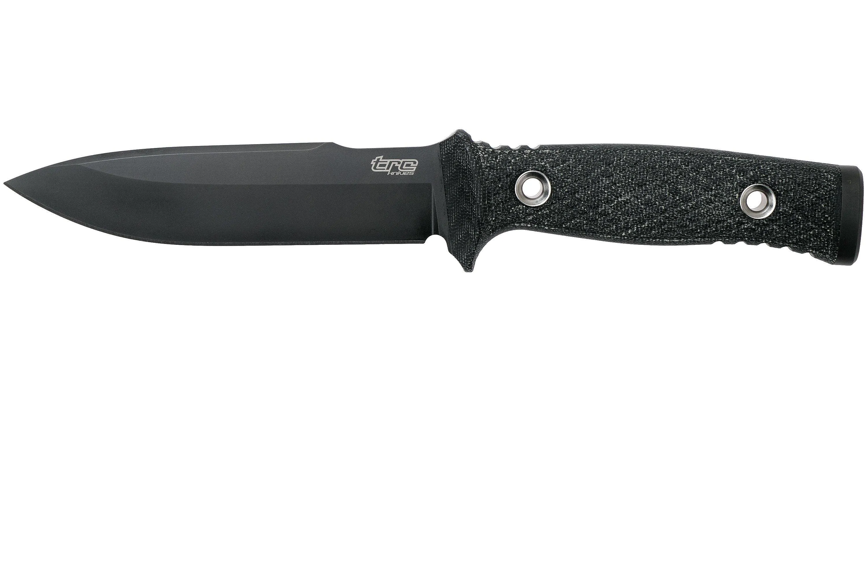 TRC Knives Mille Cuori, deadis 4 Extra, Black Canvas Micarta cuchillo de exterior