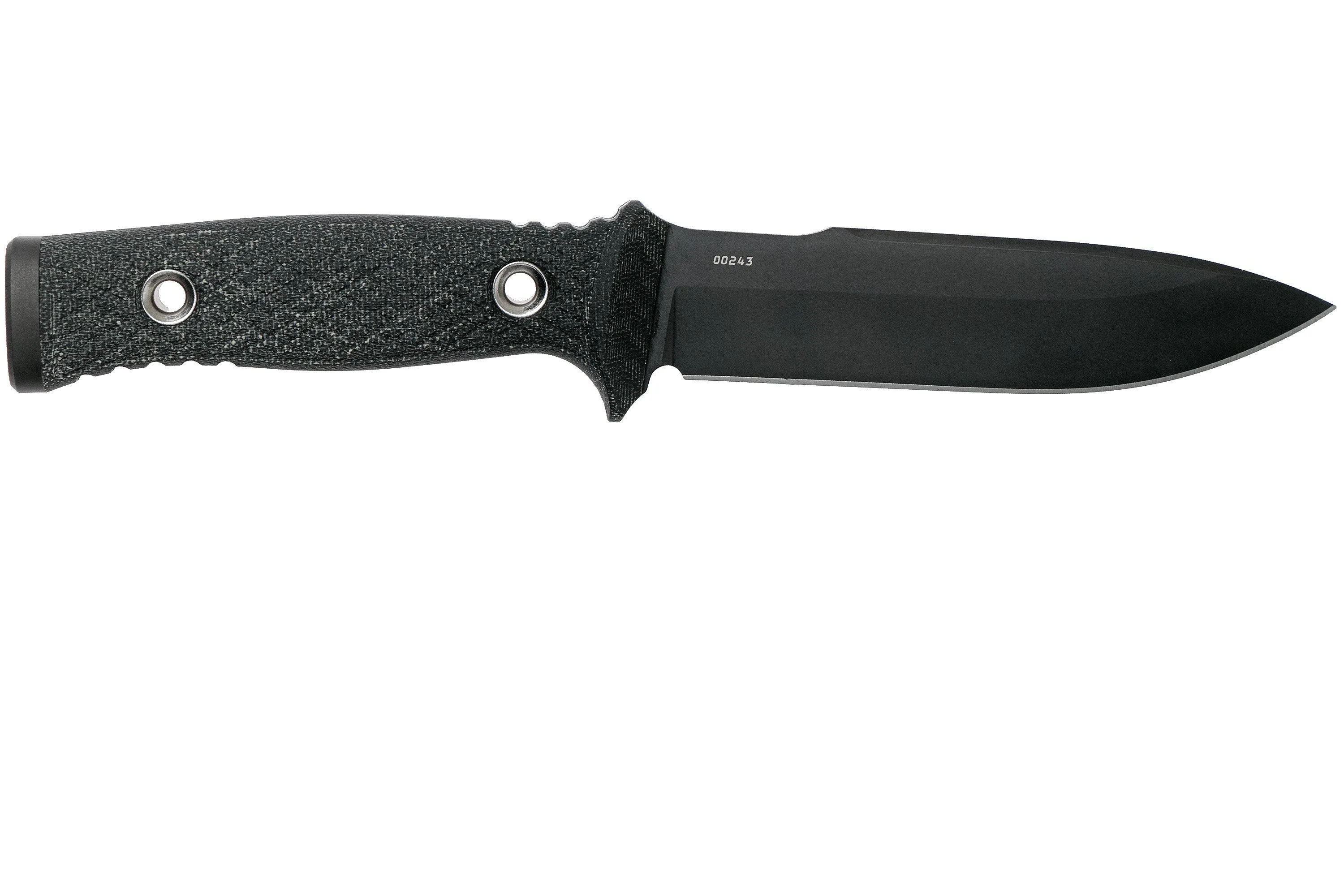TRC Knives Mille Cuori, deadis 4 Extra, Black Canvas Micarta cuchillo de exterior