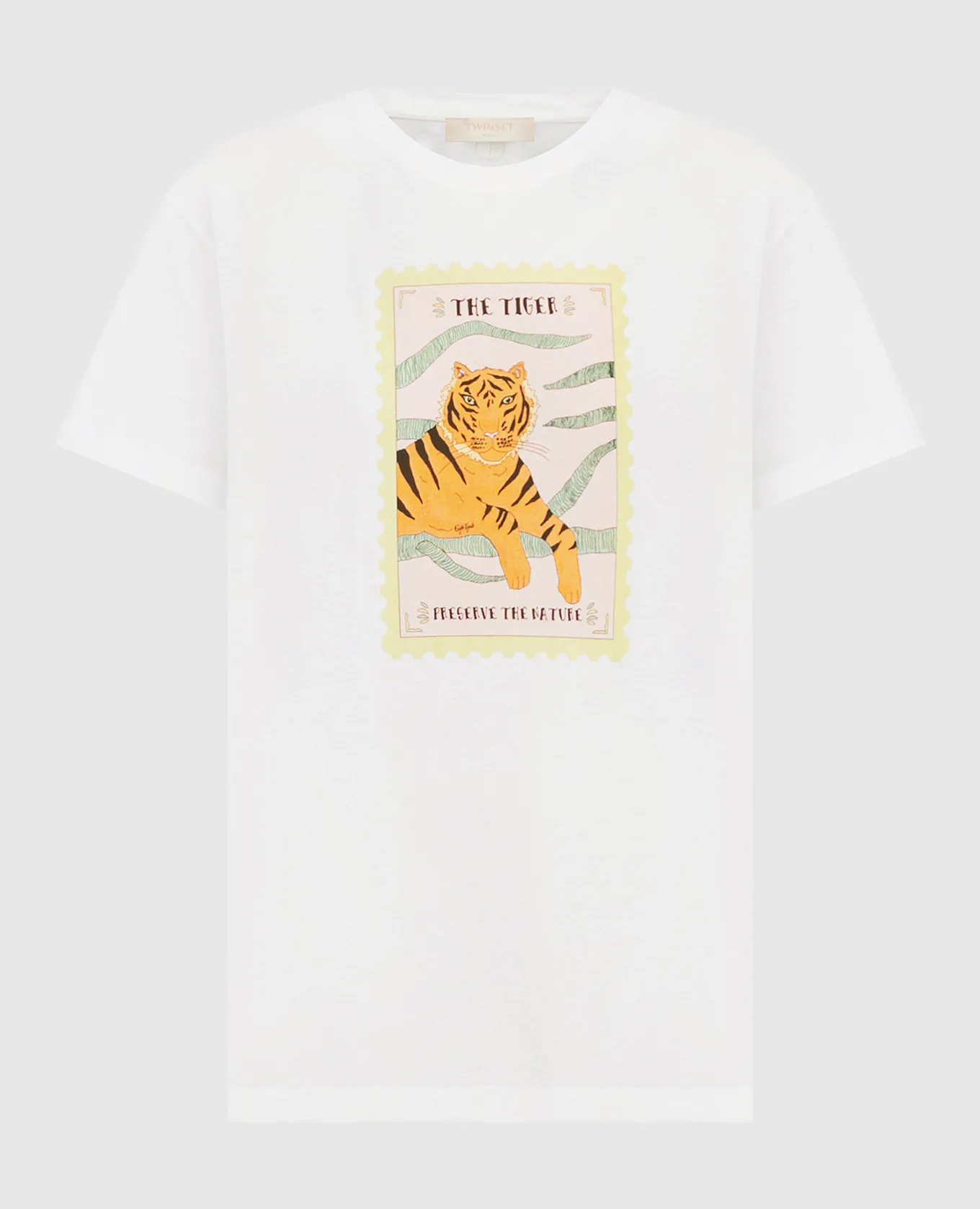 TWINSET WHITE TSHIRT WITH A PRINT