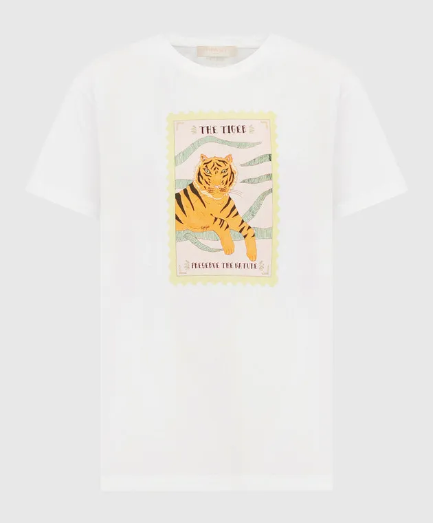 TWINSET WHITE TSHIRT WITH A PRINT