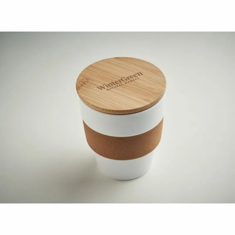 Vaso taza con tapa personalizable 300 ml. Galao
