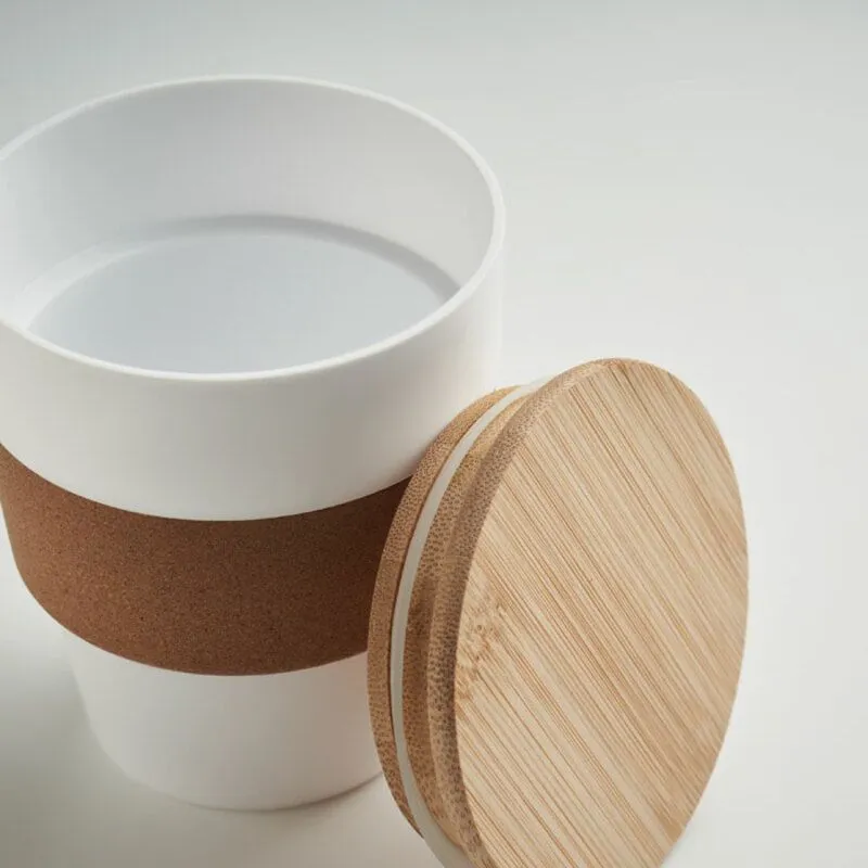 Vaso taza con tapa personalizable 300 ml. Galao