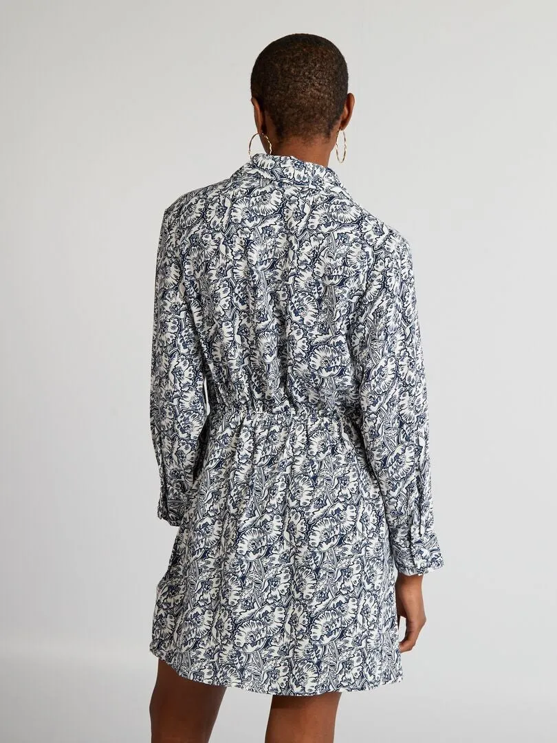 VESTIDO ANUDABLE  AZUL