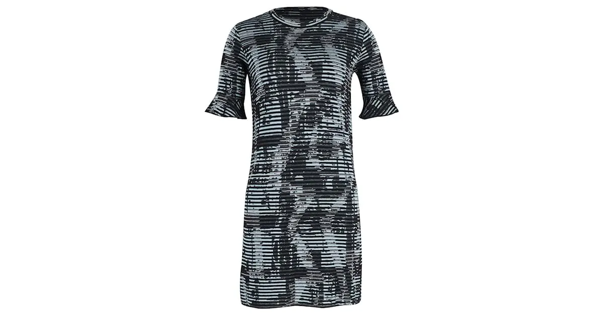 VESTIDO CAMBIO A RAYAS M Missoni en Viscosa Azul 