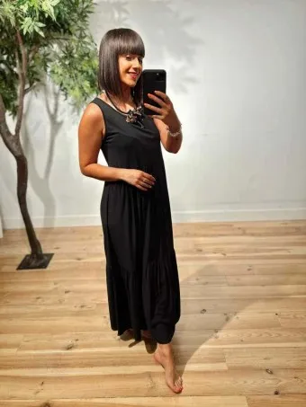Vestido Combinado BAUBLE Negro
