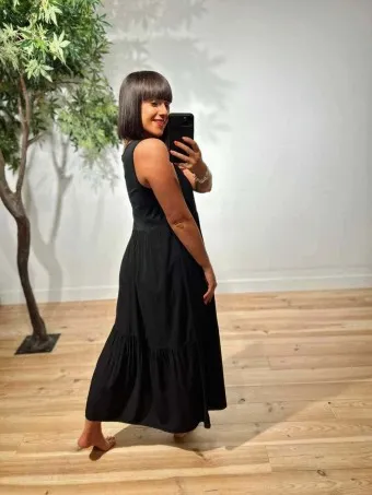 Vestido Combinado BAUBLE Negro
