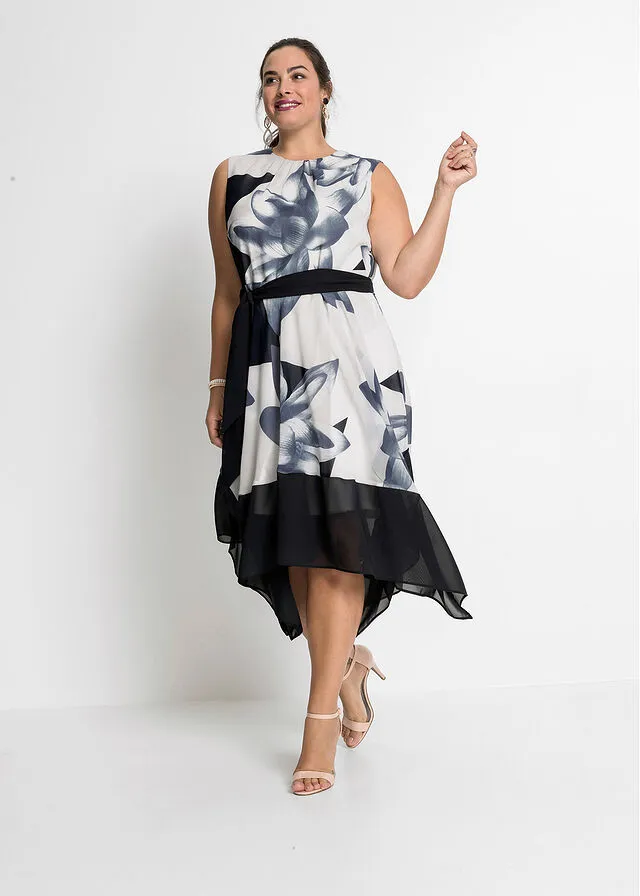 Vestido con estampado de flores Azul oscuro de flores