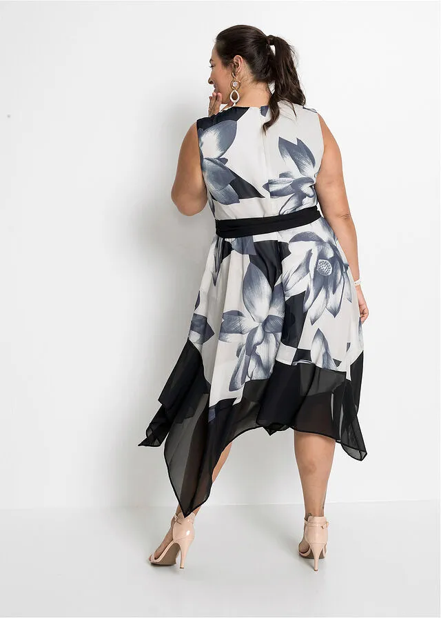 Vestido con estampado de flores Azul oscuro de flores