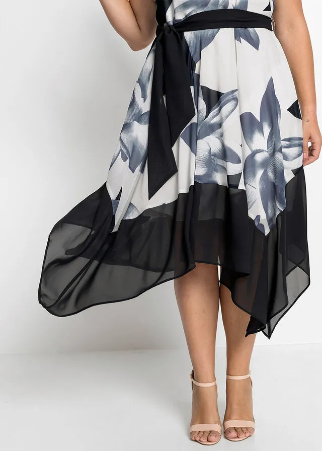 Vestido con estampado de flores Azul oscuro de flores