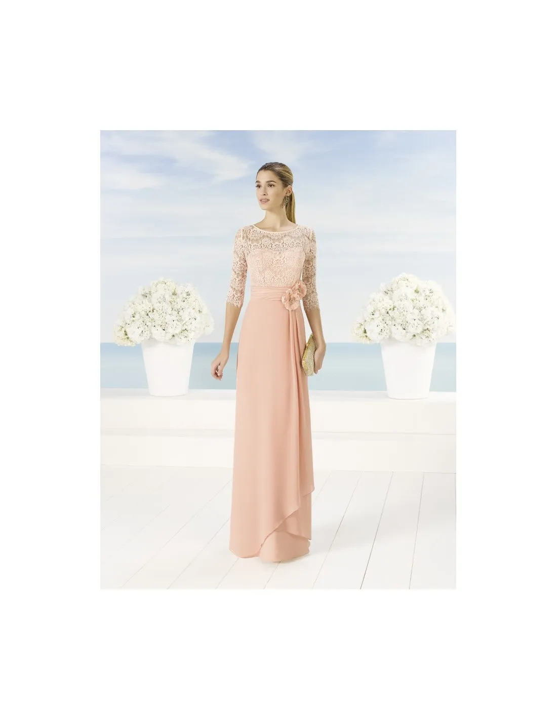 VESTIDO ML FIESTA LL MARFIL 9J2B2 ENCAJE