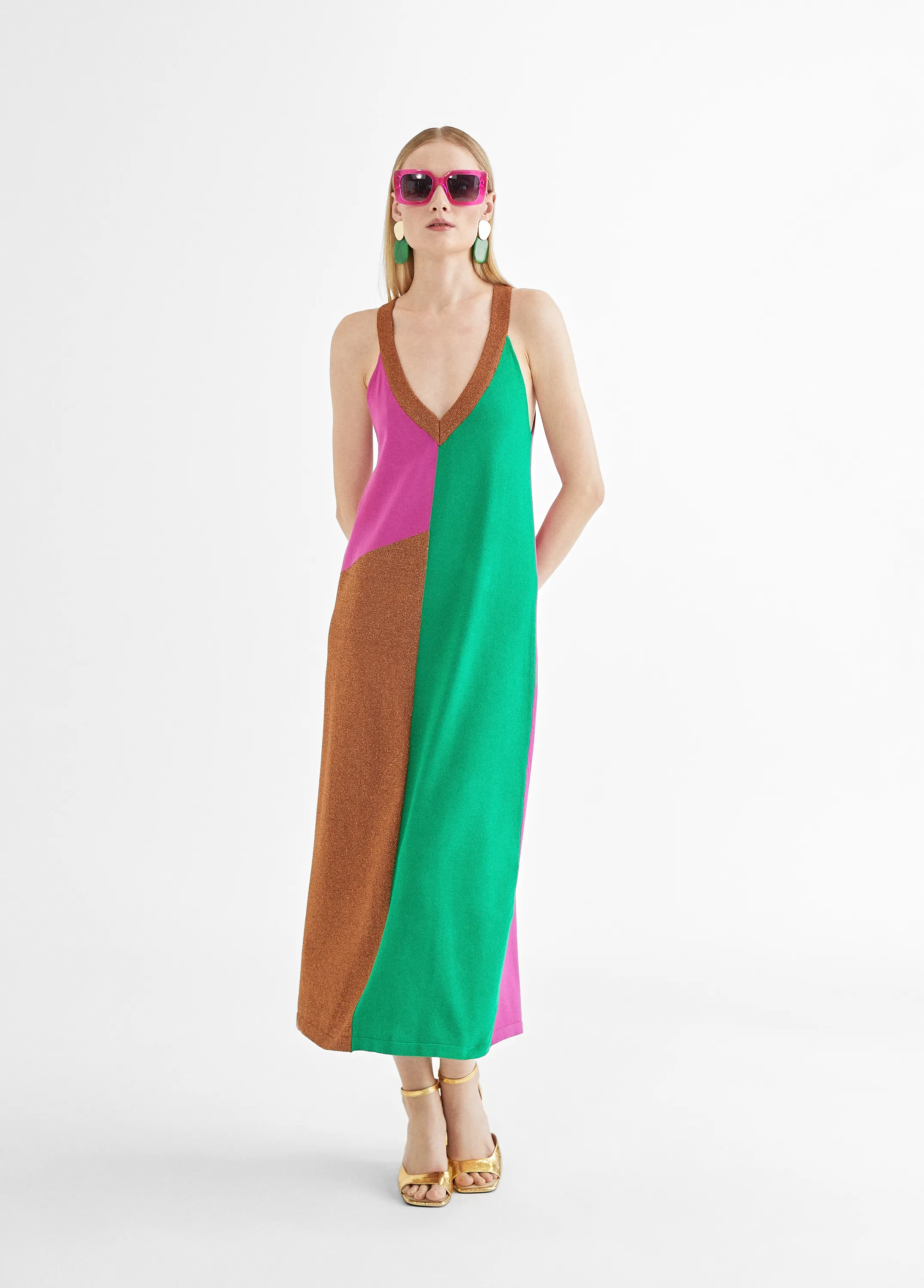 Vestido tirantes punto tricolor Lola Casademunt
