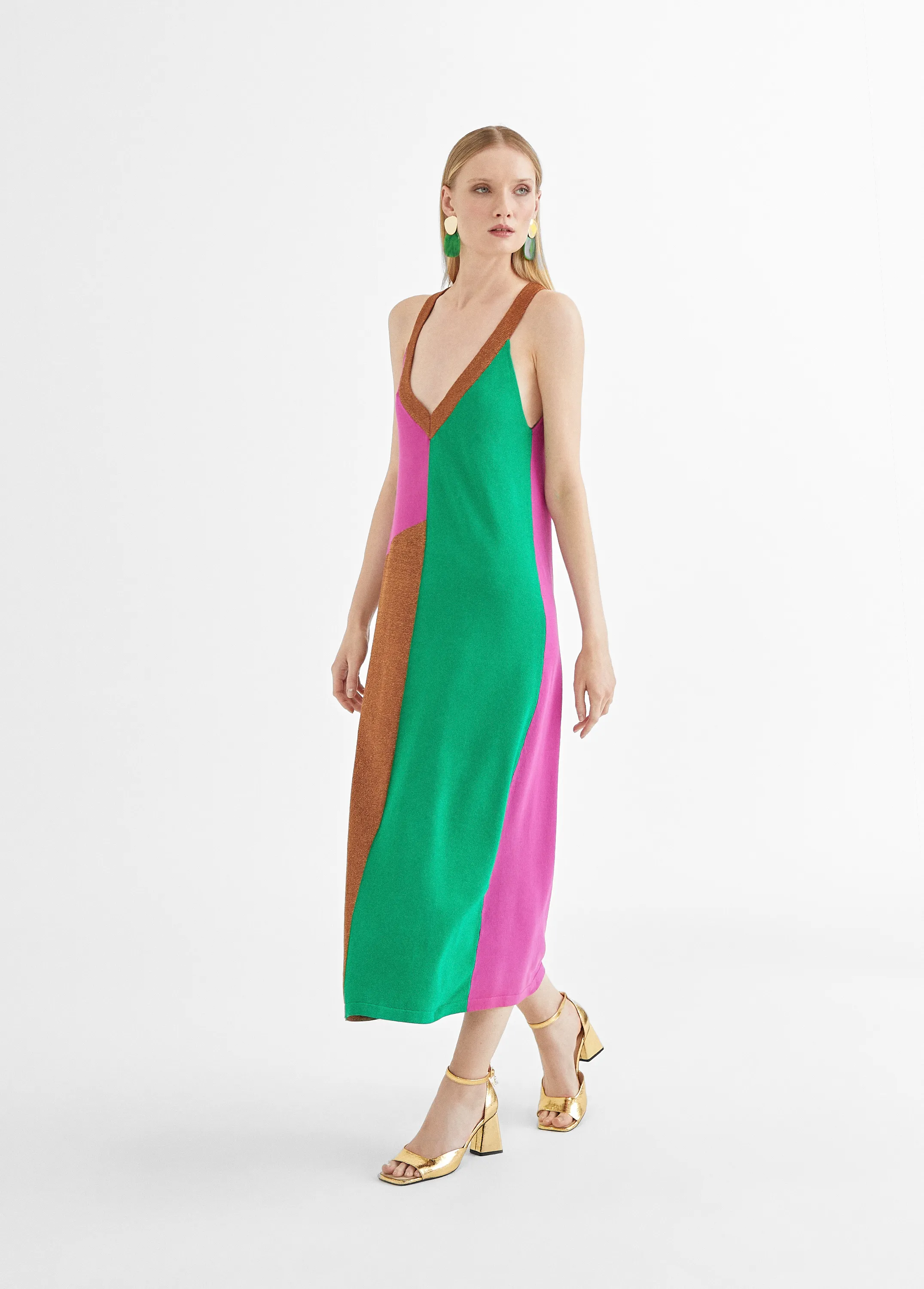 Vestido tirantes punto tricolor Lola Casademunt