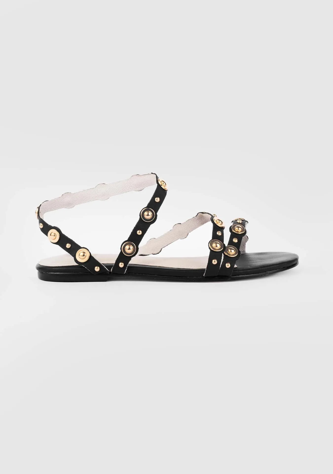 Vinci Shoes Amalfitana Black Sandals