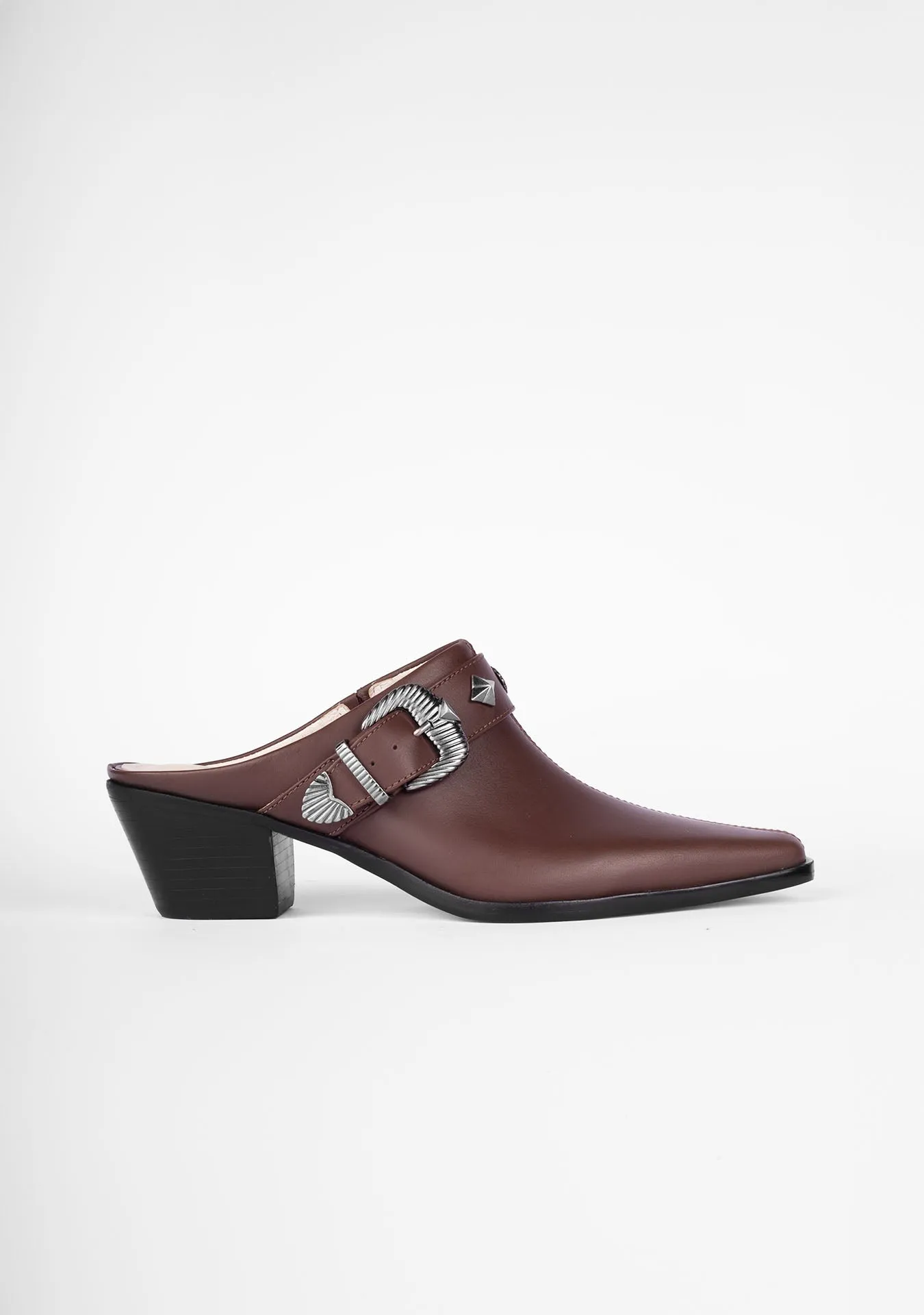 Vinci Shoes Mulas de café Tessa
