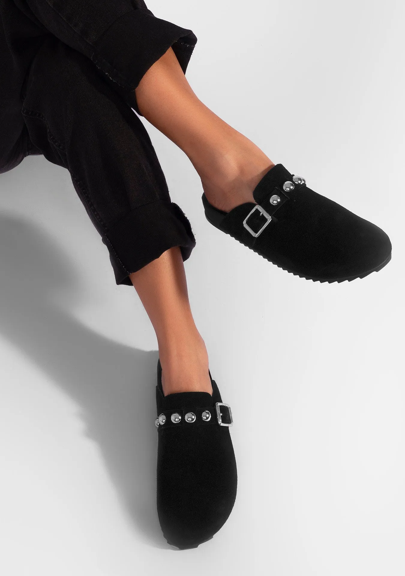 Vinci Shoes Zuecos Dinamarca Negros