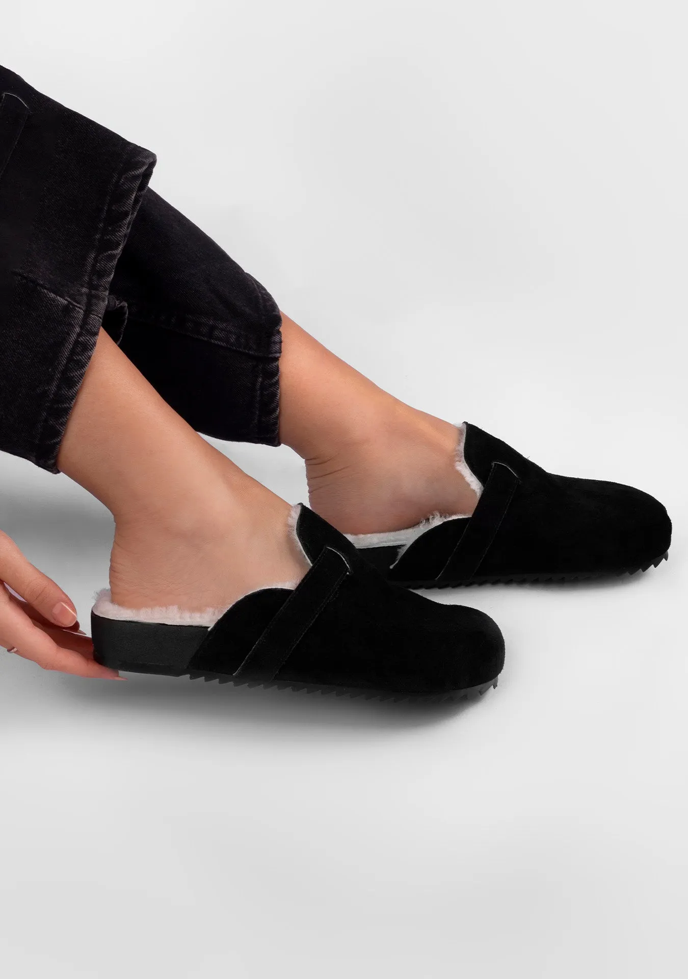 Vinci Shoes Zuecos negros Julie