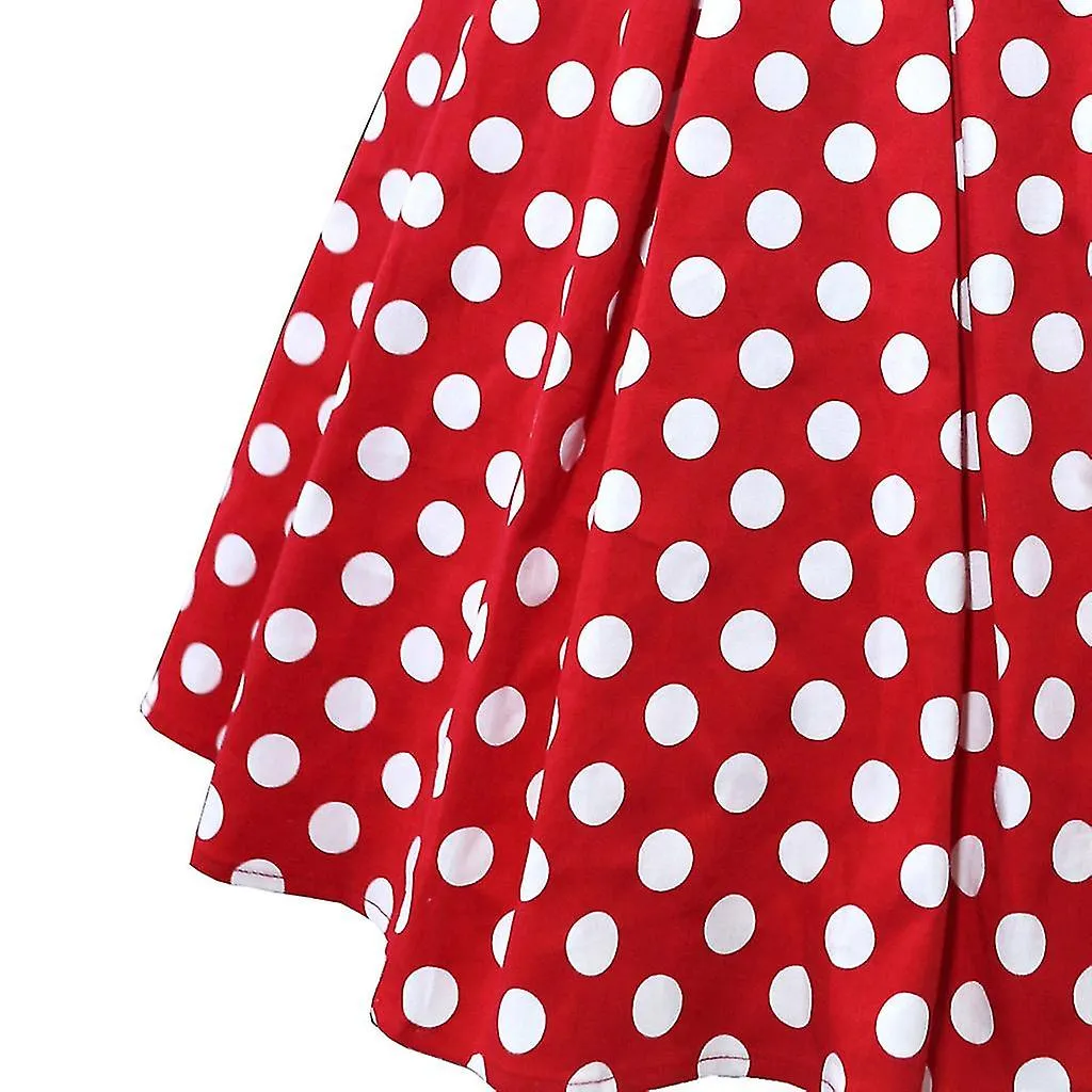 WOMEN SKIRT WOMEN VINTAGE PLEATED SKIRT POLKA DOT SKIRT ALINE PRINTED MID SKIRTS