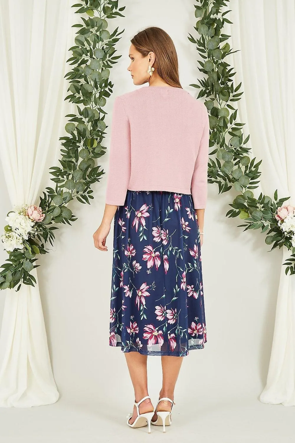 Women's Yumi Blush Knitted Curved Bolero