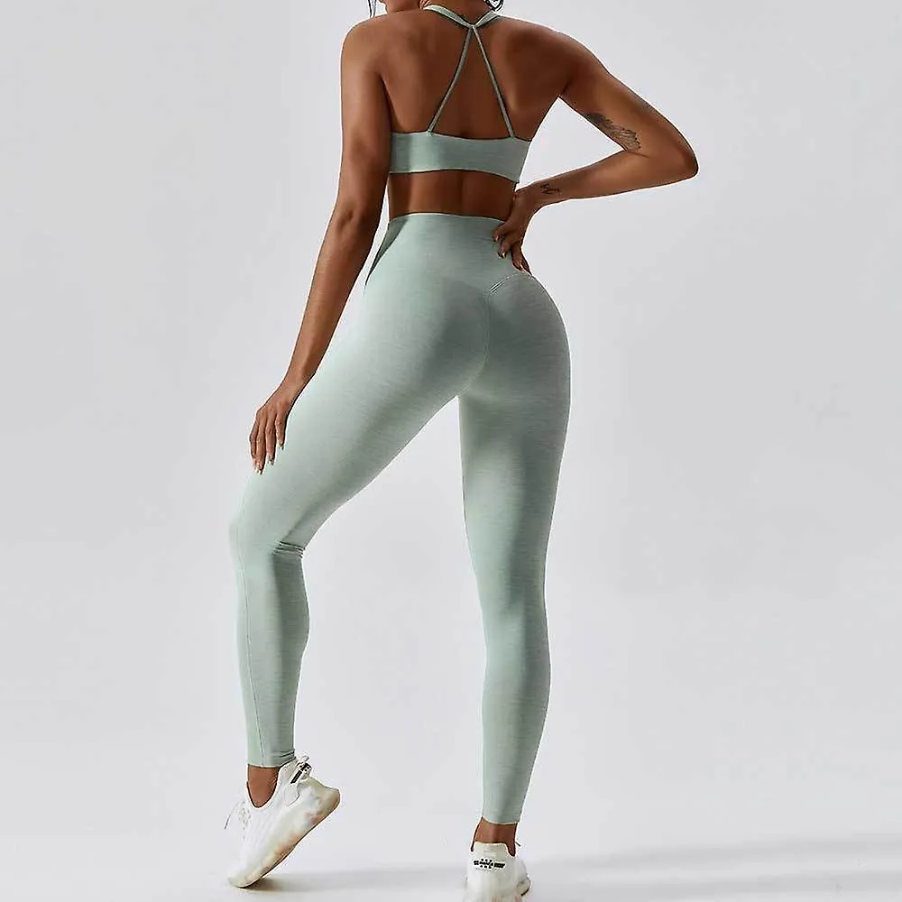 Yoga Set Fitness Sports Set Ropa de entrenamiento para mujeres Gym Set Trajes de mujer Sports Bra Yoga Pantalones Yoga Suit Feme